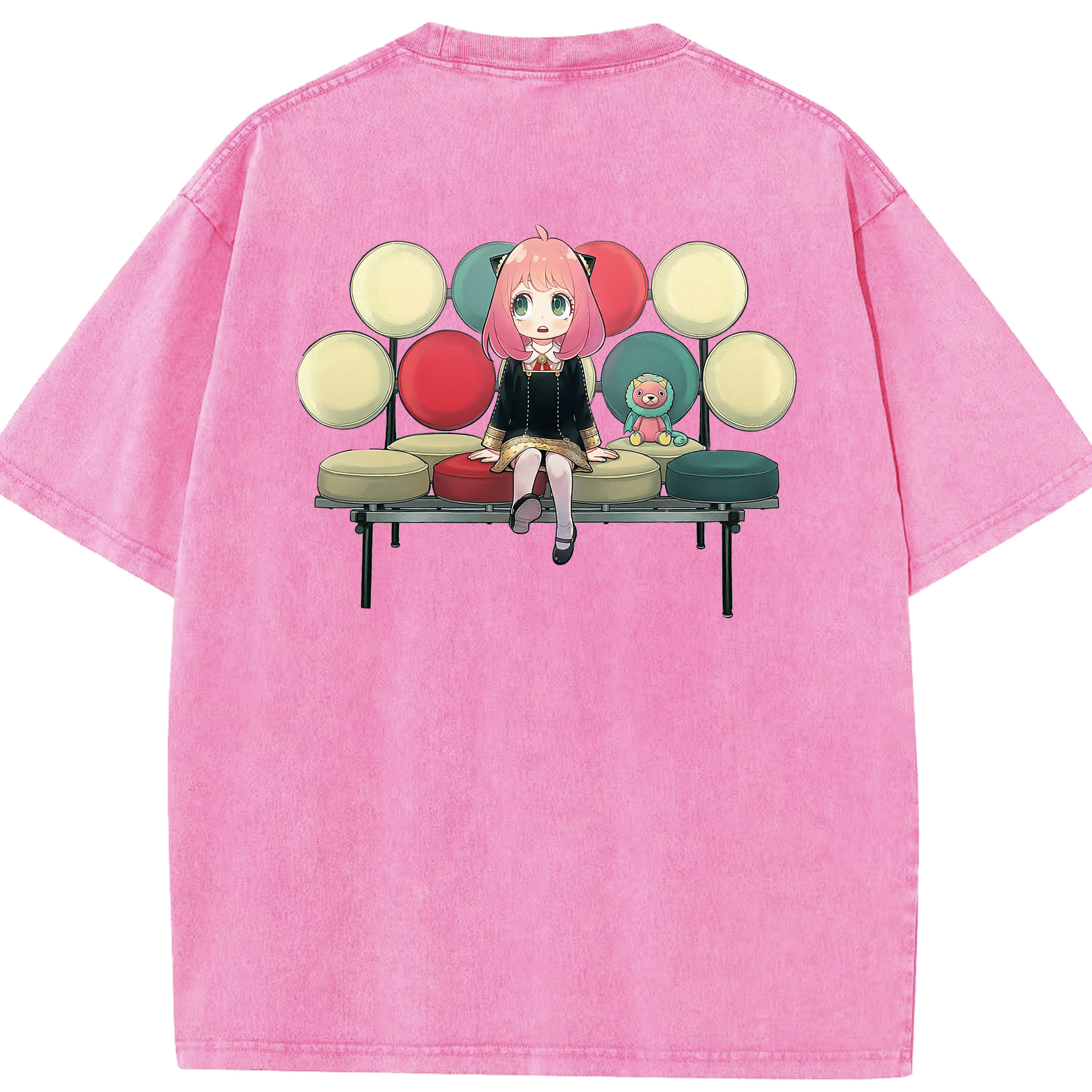 （画像用） SPY×FAMILY间谍家家酒 綿100% ヴィンテージ風 半袖Tシャツ（背面プリント）